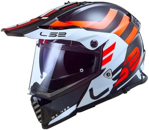 LS2 Helmets Blaze Adventure Helmet (Adventurer Gloss Black/White - Medium)