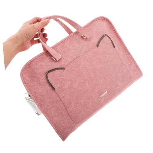 Bolso de computadora para mujer resistente a golpes con gran capacidad en elegante material PU 6