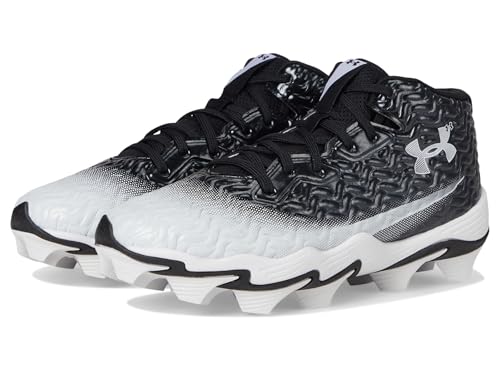 Under Armour Boys' Spotlight Hammer RM JR, (001) Black/White/White, 13, US
