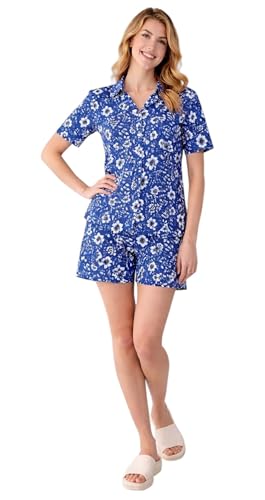 Image of Women Pajama Set Printed Cord-Set Night Suit Set of Shirt & Shorts Set Women Night Wear Set