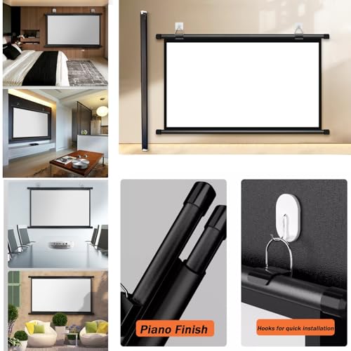 Pantalla para proyector manual 50 púlg HD 16:9 miniatura 3