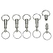 EBOOT 5 Pack Quick Release Detachable Keychain Dual Pull Apart Key Rings for Unisex Adult, Silver