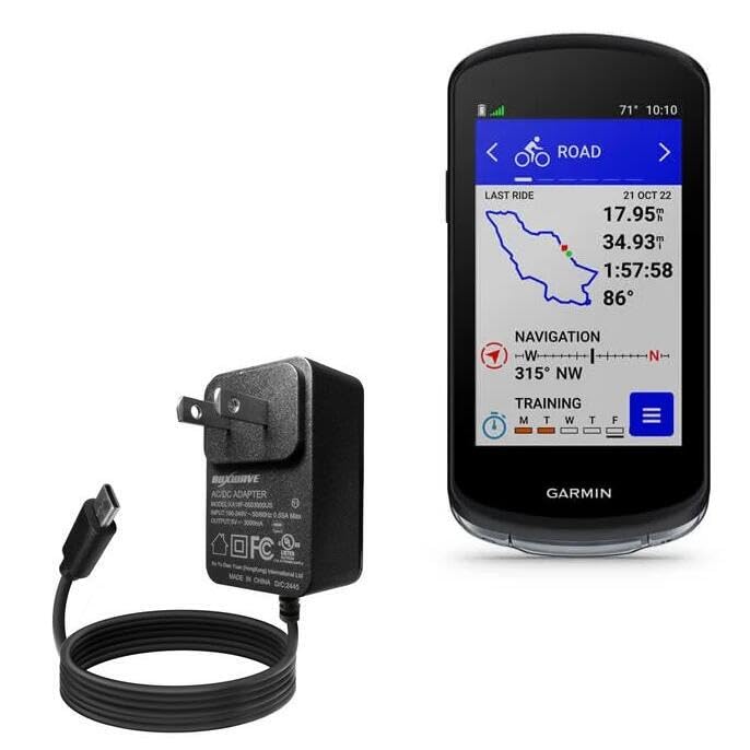 BoxWave Charger Compatible with Garmin Edge 1040 - Wall Charger Direct (15W), Rapid Charge Your Device with Built-in 6ft Cable