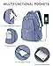 winspansy Simple Cute Backpack for Women Men Waterproof College Bag fit 14 Inch Laptop with USB Charging Port,Violet