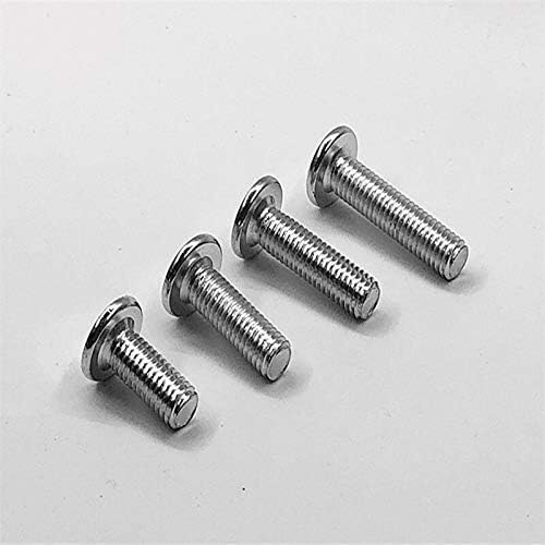 20pcs M6 Flat Round Head Hex Furniture Screw Oblique Large Flats Socket Heads Cap Screws Flange Bolt 10-65mm - (Size: M6/ 65mm) SCRW-194382 Kolloee(M6/65mm)