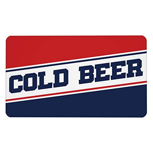 Grand tapis de souris de bureau 36x60 cm avec message humoristique sur la bière