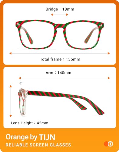 TIJN Blue Light Blocking Glasses for Women Men Clear Frame Square Nerd Eyeglasses Anti Blue Ray Computer Screen Glasses