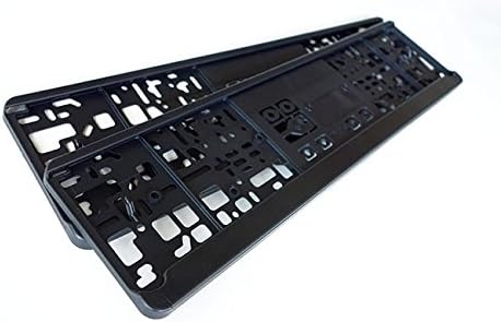 2x Universal License Plate Holder Black