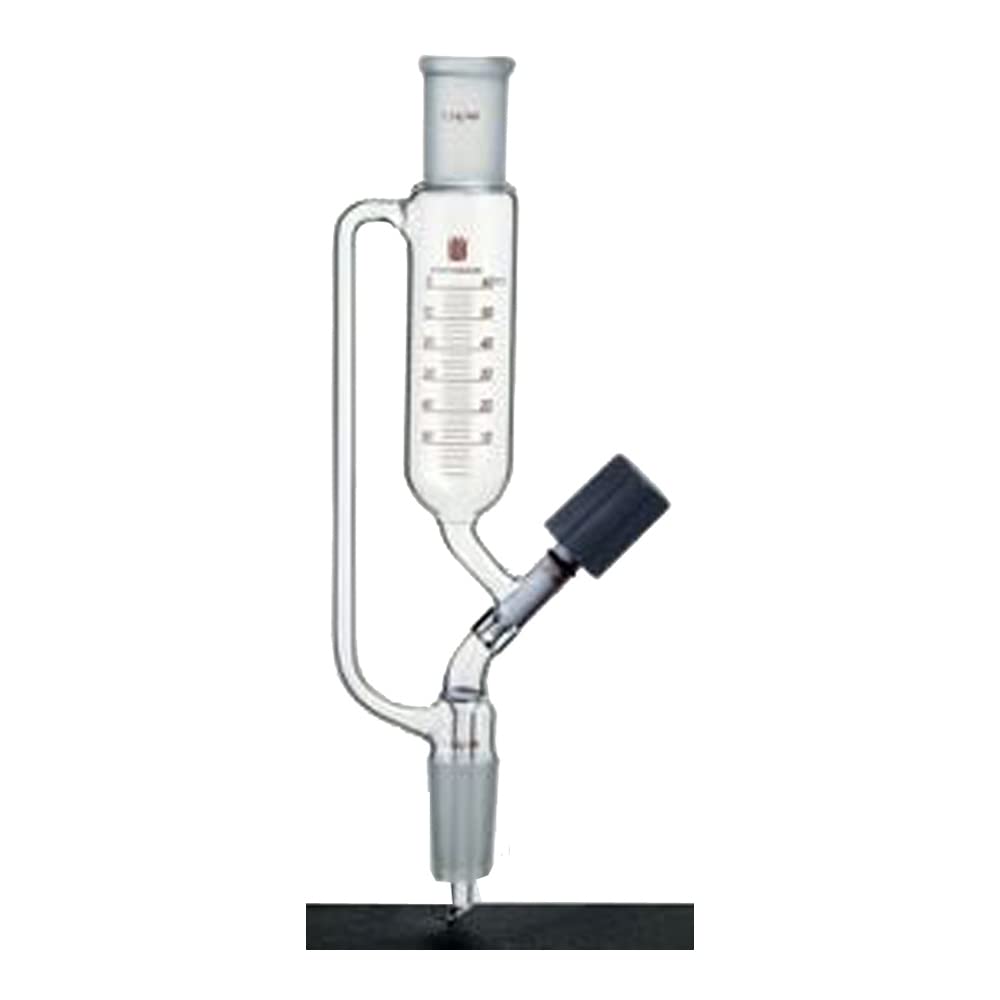 Kemtech AmericaF641425 Synthware Addition Funnel, Pressure Equalizing, High Vacuum Valve, 25 ml, Joint 14/20, Valve Size 0-4mm