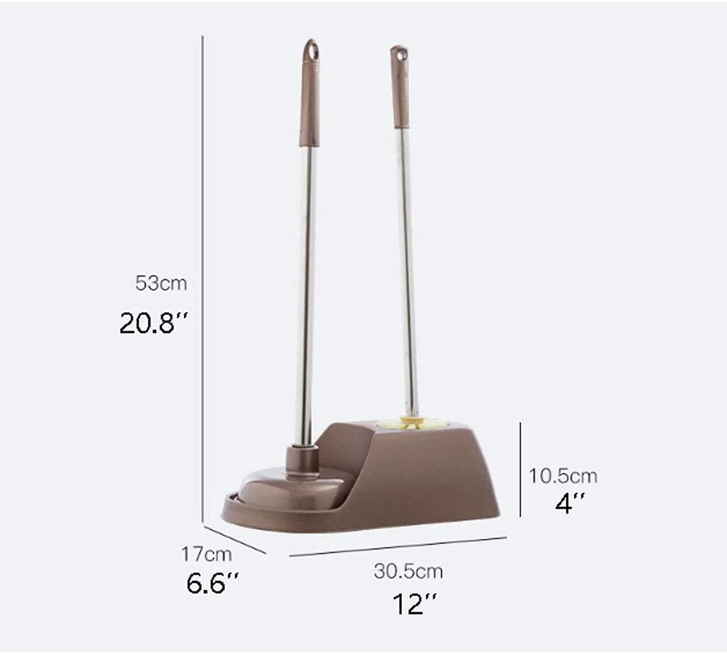 Uso Baños PúBlicos Escobilla De Baño Plástico con Soporte para, Inodoro Mango Largo, Juego Escobillas para, Cajón, Cepillo Limpieza Apto Mayoría Inodoros(Grey)