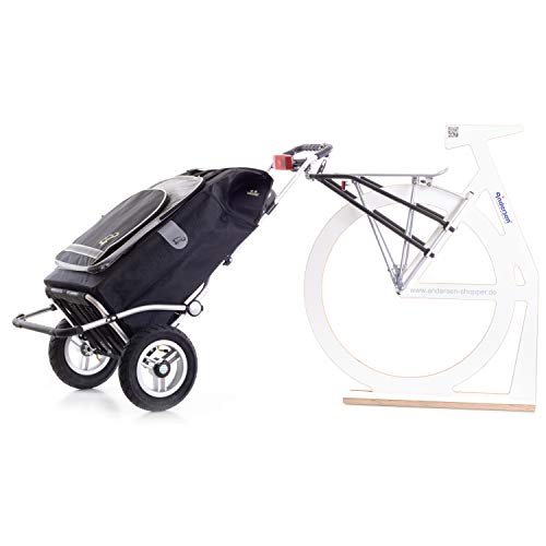 Andersen Einkaufstrolley Royal luftbereift mit Fahrrad Anhängerkupplung und 62 Liter Einkaufstasche Hydro 2.0 schwarz… – Bild 3