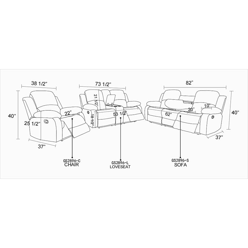 Image of Recliner Chair, Oversized Power Recliner with Home Theater Seating, Oversized Single Electric Reclining Chair Breathable Living Room Chairs for Adults Reading Gaming, Brown