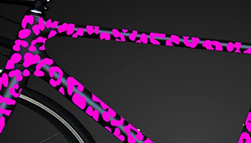 Generisch Fahrrad Leopard Gepard Tier Fell Aufkleber Bike Bicicleta cx Bikecircle WANDTATTOO Cyber Camouflage XXL Set Auto Aufkleber Sticker Stylin Wandtattoo