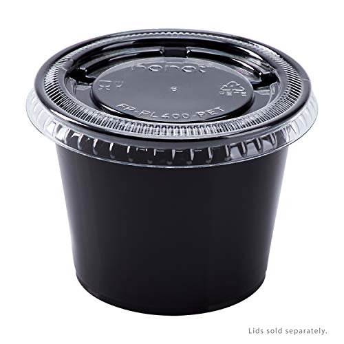 Image of Karat FP-P550-PPB 5.5 oz. PP Portion Cups - Black (Case of 2500)