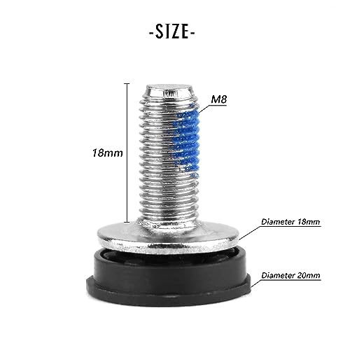Image of PROWHEEL Bike Hex Crank Arm Fixing Bolts Spindle 8mm Allen Key Bolt Screws Capless Bottom Bracket for Cycling Bicycle Axle Fits Many Bike Cranksets