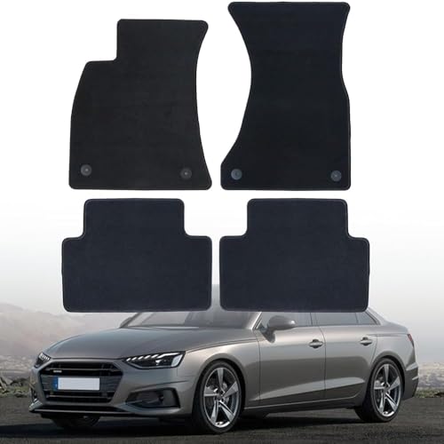 GXARTS Waterproof Car Floor Mats Carpet Full Set Fit for Audi A4 S4 2017 2018 2019 2020 2021 2022 2023 2024 2025 | All-Weather Protect, Anti Sliding Back