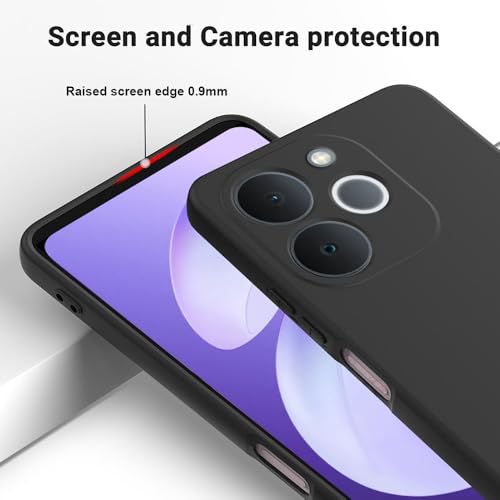 Image of Back Cover for Realme C71 4G | Full Camera Protection | Premium Liquid Silicon Case | Flexible Bumper Case for Realme C71 4G (Black)