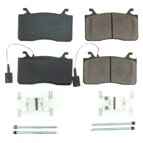 Image of PowerStop Front Brake Pads for Alfa Romeo Giulia 2017-23 | Alfa Romeo Stelvio 2018-21 - Z17 Ceramic Brake Pads with Installation Hardware, 17-2052