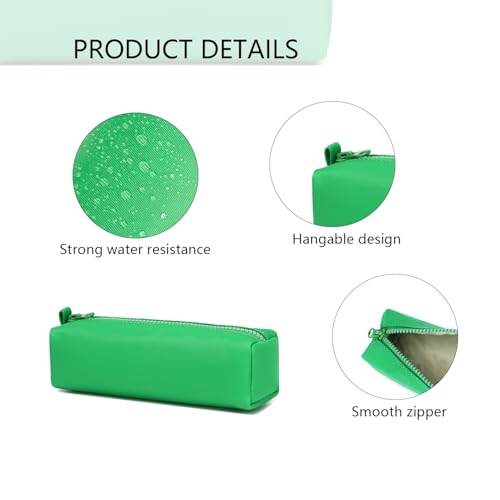 Image of Pencil Case Lightweight and Durable Ideal Pencil Pouch for School and Office Supplies (Grass Green,Oxford)