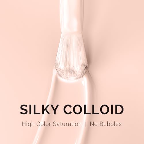 Image of MelodySusie 15ML Nude Pink Gel Nail Polish,Nails Soak Off UV LED Milky Nude Gel Polish Gift for Women Nail Art Manicure Salon DIY Nail Design Decoration at Home-A2401