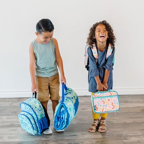 Wildkin Kids Insulated Lunch Box – Durable and Reusable for School & Travel - Confetti Peach