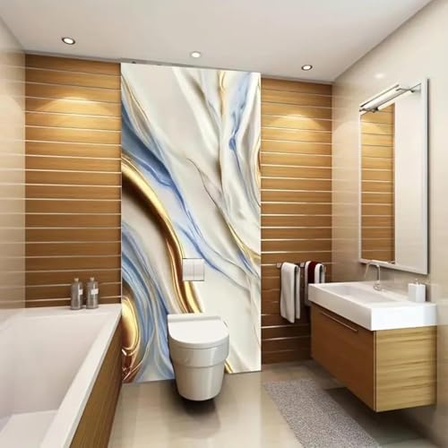 Image of VOOY Self-Adhesive Kitchen Wallpaper, PVC 3D Wall Sticker Oil Proof & Waterproof, Kitchen Backsplash Stickers Wallpaper (60cm x 200cm)(Pack of 2) (55 Aura Gold)