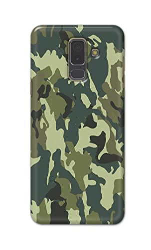 Image of Printed Hard Back Cover Case for Samsung Galaxy A6 Plus | A6+ | Samsung Galaxy J8 Back Cover (Green Army Camouflage) -1803