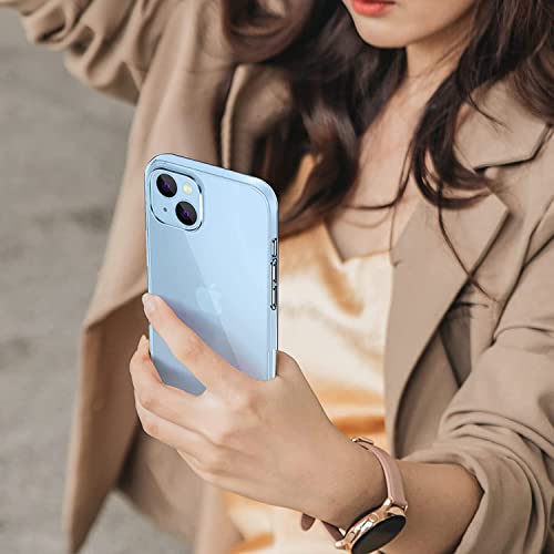 Image of VJS Back Cover Case Designed for Apple iPhone 14 Plus [6.7 inch] - Transparent, Soft Flexible TPU, Shockproof, Camera Bump, Clear and Military-Grade Drop Protection