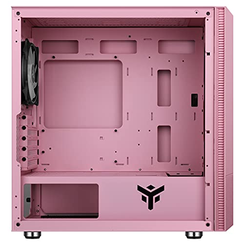 Case  Case LIFLIG P41 - Gaming Mini Tower, mATX, 12cm ARGB fan, 2xUSB3, Side Panel Temp Glass, Pink Edition - Case PC - Immagine 3