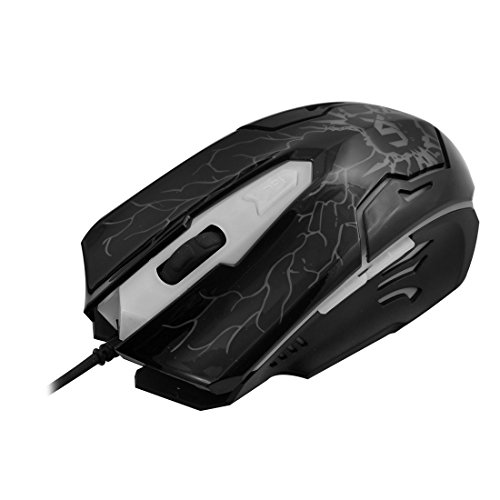 Image of Adjustable LED Three Colors Backlit Wired Gaming Keyboard Mouse Combo Black (SN: 97d f30 14b c82 b72)
