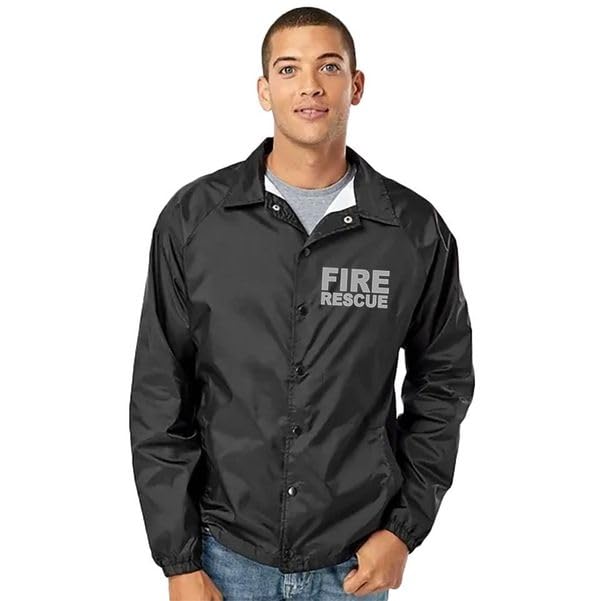 Service and First Responders Fire Rescue Coaches Jacket Event Staff Men’s and Women’s Windbreaker2