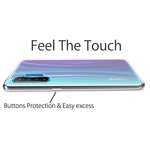 Image of Fashionury Crystal Clear Case for Realme XT | Yellowing Resistance | Transparent TPU Silicone | Raised Camera Lips | Slim Transparent Cover