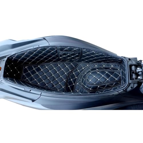 PCX160/ADV160 専用 メットインマット バイク収納マット 防水 耐摩耗 防振 クッション性 四季通用 ホンダ アクセサリー (黒×白)