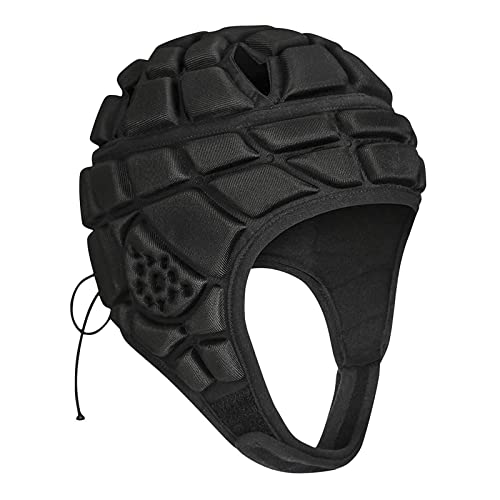 Soft Shell Rugby Helmet Headguard 7V7 Flag Football Headgear Adjustable Padded Head Protector for Kids Youth