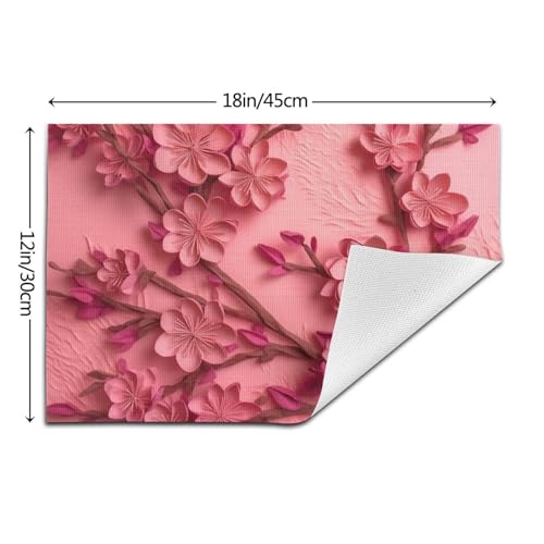 Sets de table tissés résistants à la chaleur Sakura pour table de cuisine et dîners