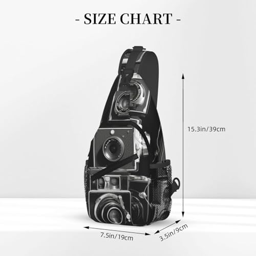 Bolso cruzado para hombre, mochila bandolera urbana negra miniatura 3