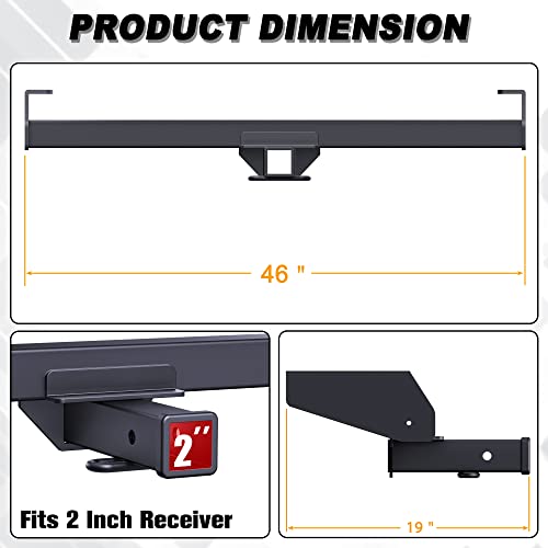 Vnn Trailer Hitch, 2-Inch Receiver, Class 3 Receiver Hitch With Rust-Resistant Coating, Compatible With 2005-2023 Nissan Frontier, 2009-2012 Suzuki Equator, Drop Hitch, Bike Rack, Black #TOP4