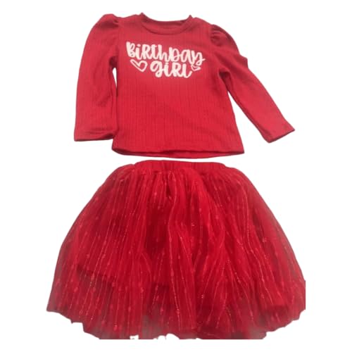 Falda para recién nacidos y niñas con camiseta de manga larga en conjunto de dos piezas