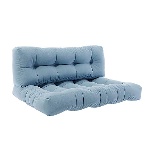 Vicco Ensemble de Coussins de Palette Flocken, Bleu glacé, 120 x 80 cm 2 Parties
