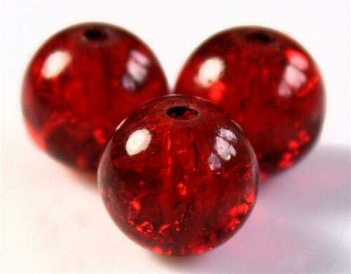 HoitoDeals 4mm Round Shape Glass Crackle Beads For Jewellery, Craft Making, Bracelets etc. (200Pcs)