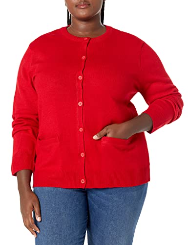 French Toast Girls' Anti-Pill Crewneck Cardigan Sweater