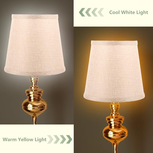6 Pack Lamp Shade, Modern Tapered Fabric Lamp Shades for Table Lamps, Chandeliers Floor Wall Lamps, 6" E14/E27 Linen Light Shade, Small Lampshade - Image 5