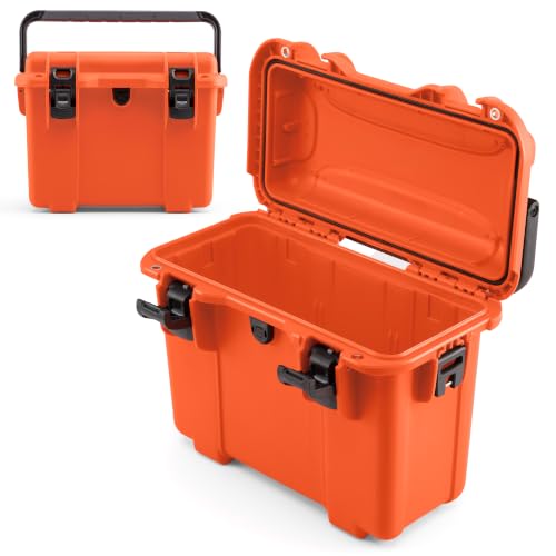 Image of NANUK T30 Waterproof Storage Box - Compact Camping Storage & Gear Box for Outdoor, Marine & Boat Use (16L) - Dustproof, Impact-Resistant Hard Case (16.5 inch x 9.3 inch x 12.5 inch) - Orange