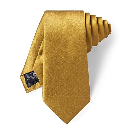 Image of YourTies Skinny Ties for Men Satin 2.4 inch Slim Necktie with Pocket Square Tie Clip Set Solid Color Wedding Party Business