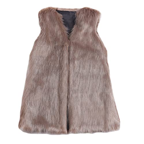Image of Colf Men's Winter Sleeveless Faux Fur Vest Short Coat | Mens Faux Fur Jacket, Short Coat , Sleeveless Waistcoat, Winter Overcoat, Fluffy
