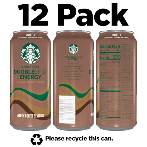 Image of Starbucks Doubleshot Energy Drink Coffee Beverage, Mocha, Iced Coffee, 15 fl oz Cans (12 Pack)
