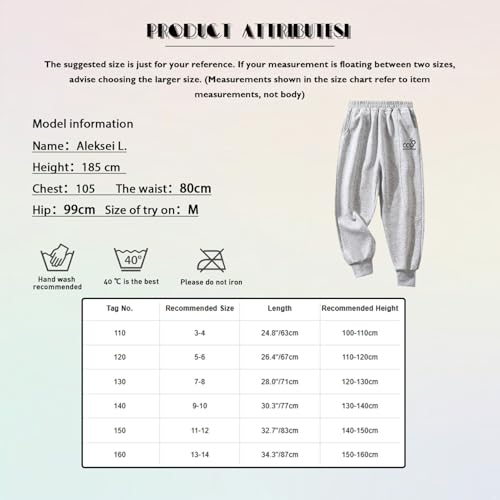 easyforever Kids Boys Girls Athletic Jogger Pants Active Sweatpants Elastic Waistband Sports Pants for Workout Running3
