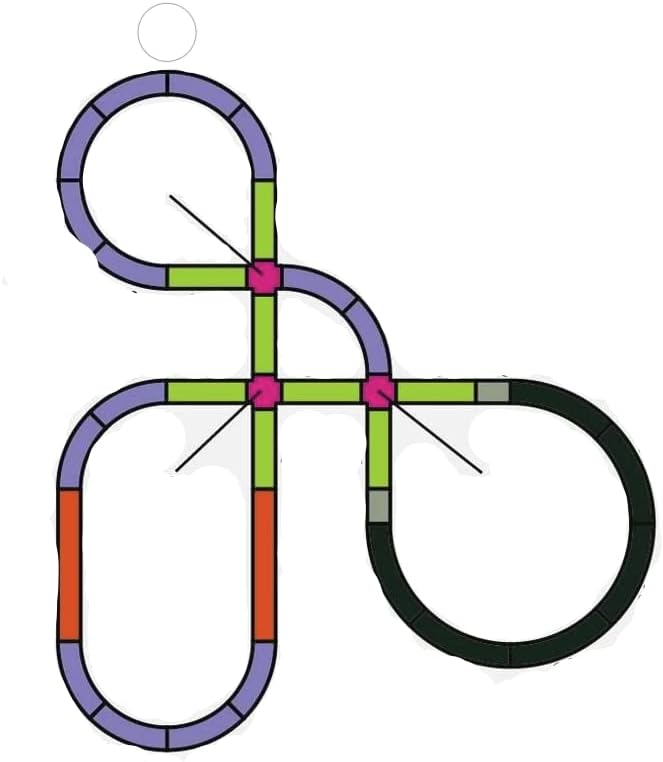 Rokuhan Layout Plan “A” Complete Track Set (16.9″ x 19.6″)