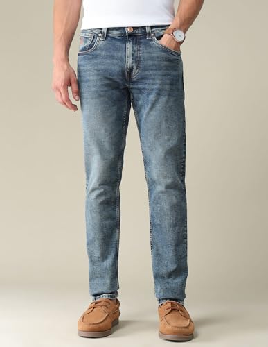 Image of U.S. POLO ASSN. Denim Jeans for Men - Slim Tapered Fit, Mens Jeans for Office & Regular Wear - 36, Blue