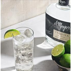 Buy El Mayor Blanco Tequila 100% Blue Agave – Crafted by 4th Generation Distillers for the Perfect Margarita or Paloma, 40% ABV – El Mayor
